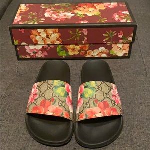 Gucci Flowered Slides